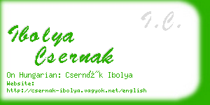 ibolya csernak business card